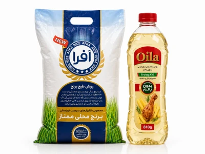 پک برنج عنبربو  افرا 10 کیلویی + روغن 810گرمی اویلا _ قسطی